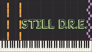 Still D.R.E. - Dr. Dre | Medium Hard Piano Solo Tutorial