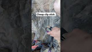 How to stick clip with an ordinary stick. No tape? Thread dogbone opening over the stick. #clipstick