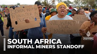 South Africa informal miners standoff: Church leaders blocked from delivering food to miners