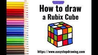 How to draw a Rubik's Cube | easystepdrawing