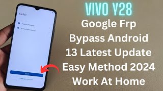 Vivo Y28 Google Frp Bypass Android 13 Last Update Easy Method No Need Any Tool Or Pc 2024