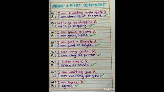 Wrong and Right Sentences #belajarkosakatabahasainggris #spokenenglish #shorts