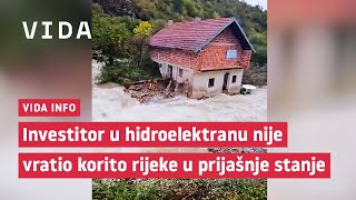 VIDA info - Una se izlila po gradilištu hidroelektrane