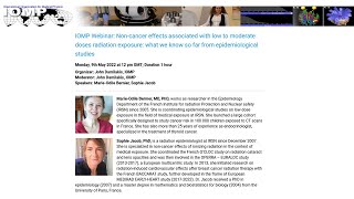 IOMP Webinar: Non-cancer effects associated with low to moderate doses radiation exposure