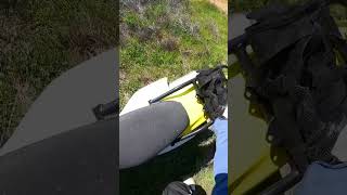 Rider (@184racing)takes a spill on a steep hill so I walk my DRZ 400 back down?#dirtbiker #drz400