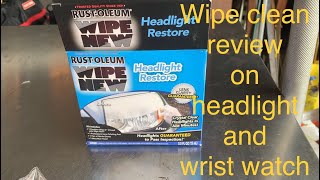 Wipe New headlight restore review