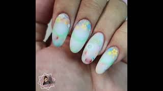 Diseño de Uñas Blanco Opal con Encapsulado/Tecnica Rusa/Punta Almendra