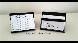 Support pliable pour cartes de visite en 2 versions -Tuto couture ValMa