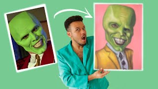 Making Art with Green!! | Part 1 The Mask in Oil Pastel