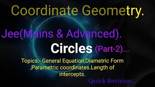 Jee(Mains & Advanced) Circles Part -2.