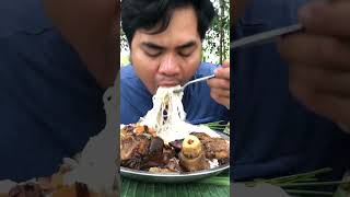 Beef Noodles Mukbang eating