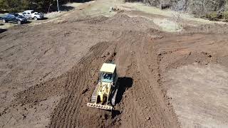 Drone Footage of Farm Building Site Pad Preparation Cat 953C Princeton KS DJI 0027