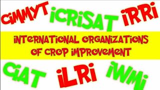 International Organizations Of Crop Improvement