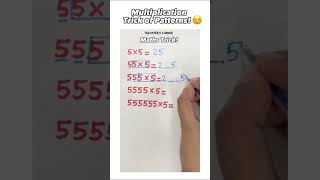 Multiplication Trick with Patterns of 5 -Easy & Fast! #shorts#ytshorts#trending#Multiplication#trend