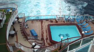 OUR BEAUTIFUL BALCONY STATEROOM PLUS VIEW OF BACK OF SHIP, ON THE RUBY PRINCESS.wmv