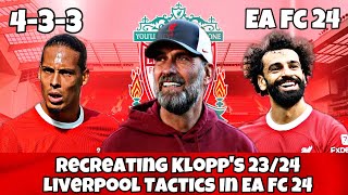 Recreating Klopp's 23/24 Liverpool Tactics in EA FC 24