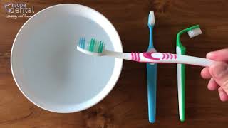 How to make a bended toothbrush