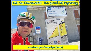 Col du Tourmalet, road bike climb the giant of Piriness from Campan - east side in May 2024