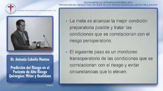 Predicción del Riesgo en el Paciente - Dr. Antonio Cabello Montes - 03/11/14