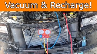 How To Vacuum & Recharge AC System! Using AC Pro Cans or Gauges