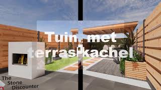 Tuin met terraskachel