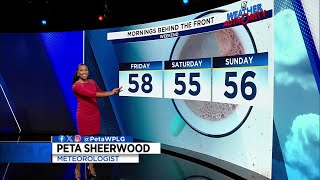 Cold front moves into South Florida: 50s on Friday, weekend