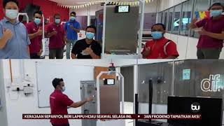 Mak Cik Kiah 19 robot featured in TV3 news