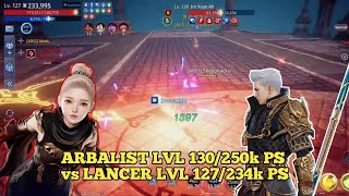 ARBALIST LVL130 250K PS VS LANCER LVL127 234k PS  SEALING CHAMBER MS 7F #mir4