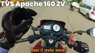 TVS Apache 160 2V Bs6 Good for Daily Commuting?  || Throttle it out! #tvsapache1602v