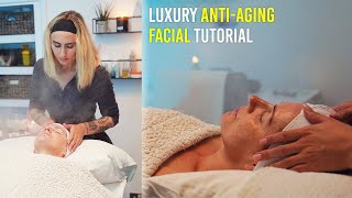 Luxury LED Light Therapy And Steam Facial Massage Tutorial