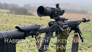 Rabbiting with Arken Zulus on a Savage B17 17 HMR, Agricultural  PEST CONTROL