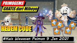 Gratis Primogem - Kuis Wawasan Paimon Genshin Impact [9 Januari 2021]