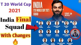 T20 World Cup 2021 Team India New And Final Squad | 15 Members Conformed Squad For World Cup 2021