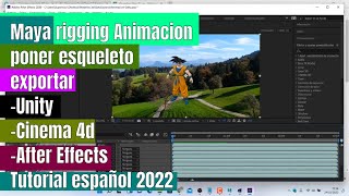 Maya rigging Animacion poner esqueleto exportar Unity Cinema 4d After Effects tutorial español 2022