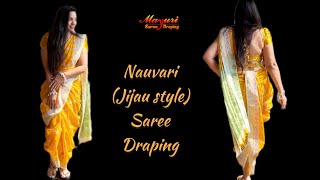 Nauvari style Saree Draping/ Dhoti style saree/ Jiaju style saree Draping/ 9 yards saree draping