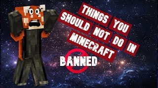 THINGS YOU SHOULD NOT DO IN MINECRAFT