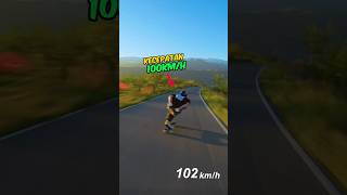 SkateBoard Melaju 100km/h Saat Memasuki Tikungan