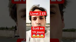 Il écrit son livret 2 ES en 19 jours et je parie qu'il validera les 4 Domaines de Compétences.🤞