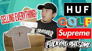 HUGE HYPEBEAST/SKATEBOARD UNBOXING! *SELLING EVERYTHING + GIVEAWAY*