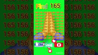 Odd number ||156 ki bhid main 165 ko dhunde||#subscribe #music #puzzle #shorts