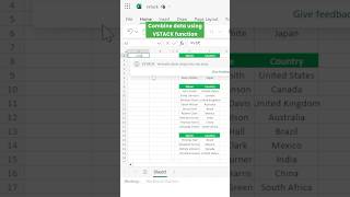 Must Learn: VSTACK Function in Excel | Combine data using VSTACK Function in Excel #shorts #excel