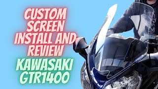 How to Install a Custom Screen for the Kawasaki GTR1400 (Concours 1400) - Fit and Review