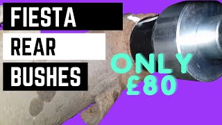 How to replace in situ ford Fiesta mk7 Rear axle Bushes 09 on, easily in less than an hour yourself