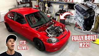 My Blown Up AWD Civic Is FIXED! First Start On The New Engine!