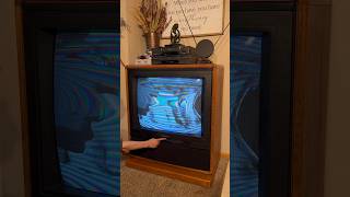 Giant CRT tv degaussing in slow motion #satisfying #crt