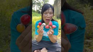 Survival Skills: girl shows off SURVIVAL skills 🍭💦 #funny #camping #survival #skills