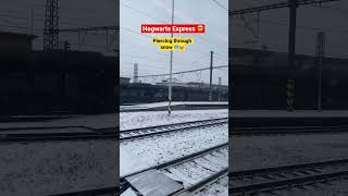 Hogwarts express in snow 🤯🥶 #ytshorts #shorts