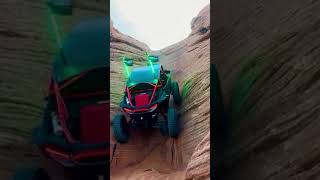 @OffCamberInd Royce crawling “The Chute” at Sand Hollow State Park, Utah