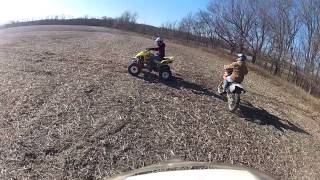 Dirt Bike and Four-Wheeler Drag Race