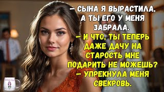 "Сына я вырастила, а ты его у меня забрала!"— И что, ты теперь даже дачу мне подарить не можешь?